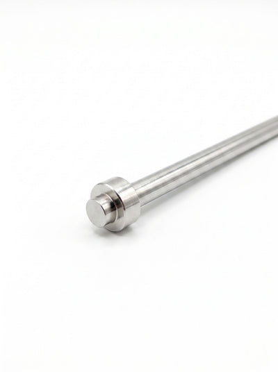 Close-up of a steel rod from the Bloom Integration Kit, showing the machined end — Groovaly